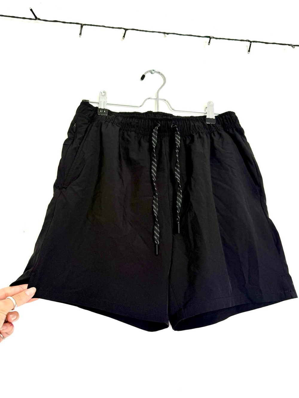 Men's Black Drawstring Shorts